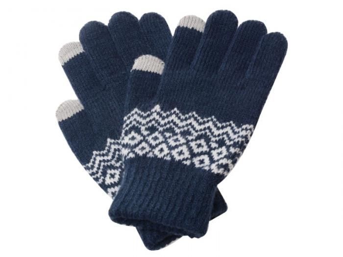 Теплые перчатки для сенсорных дисплеев Xiaomi FO Gloves Touch Screen р.UNI Blue