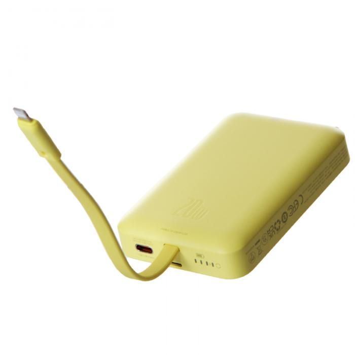 Внешний аккумулятор Baseus CN Power Bank 10000mAh 20W + кабель Type-C Lemon Yellow P10022108Y22-00