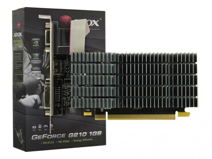 Видеокарта AFOX G210 1GB 533MHz PCI-E 1024Mb 1200MHz 64-bit VGA DVI HDMI AF210-1024D2LG2