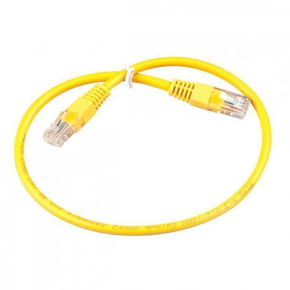 Сетевой кабель ExeGate UTP cat.5e 1m Yellow 258671
