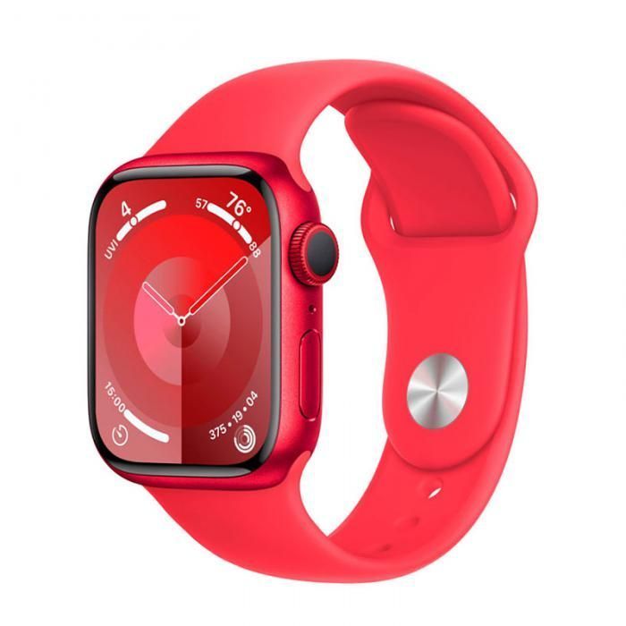 Умные часы APPLE Watch Series 9 GPS 41mm Product Red Aluminium Case with Product Red Sport Band - M/L MRXH3