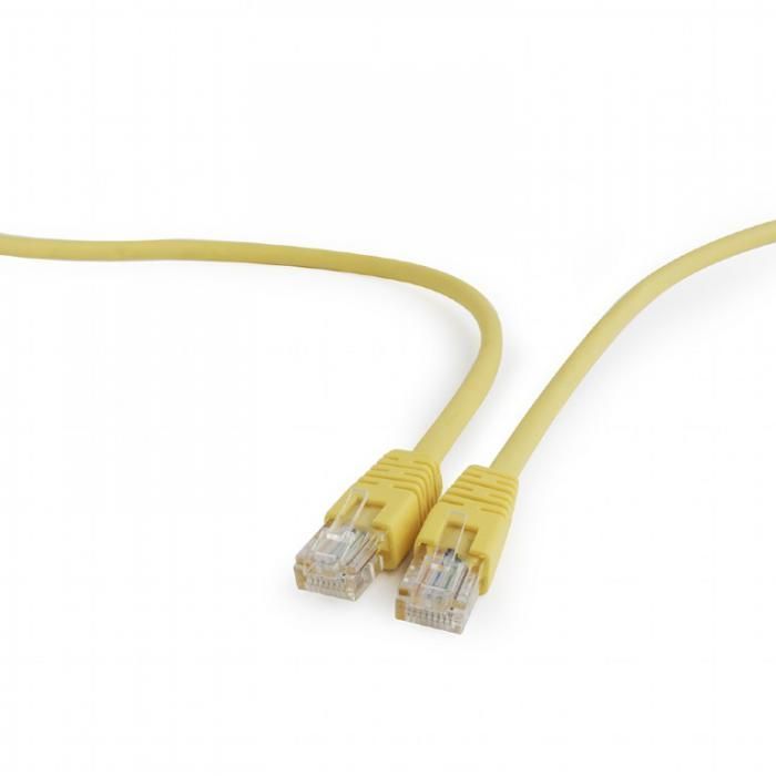 Сетевой кабель Gembird Cablexpert UTP cat.5e 0.25m Yellow PP12-0.25M/Y