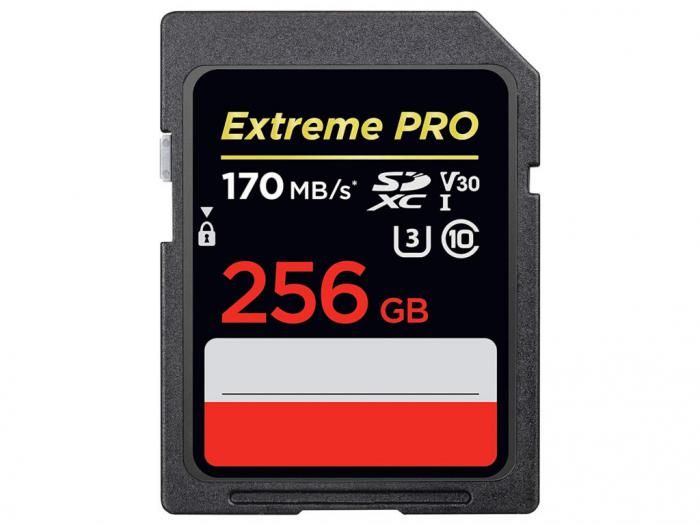 Карта памяти 256Gb - SanDisk Extreme Pro - Secure Digital XC Class 10 UHS-I U3 V30 SDSDXXY-256G-GN4IN (Оригинальная!)