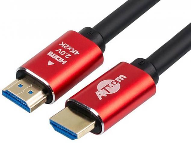 Аксессуар ATcom HDMI - HDMI Ver 2.0 3m Red-Gold AT5942