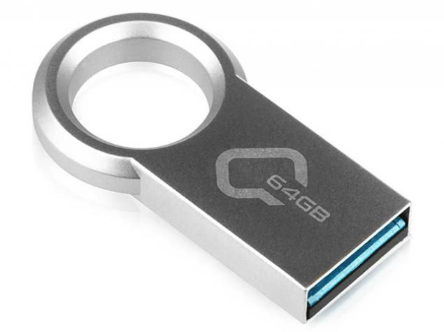 USB Flash Drive 64Gb - Qumo Ring USB 3.0 Metallic QM64GUD3-Ring