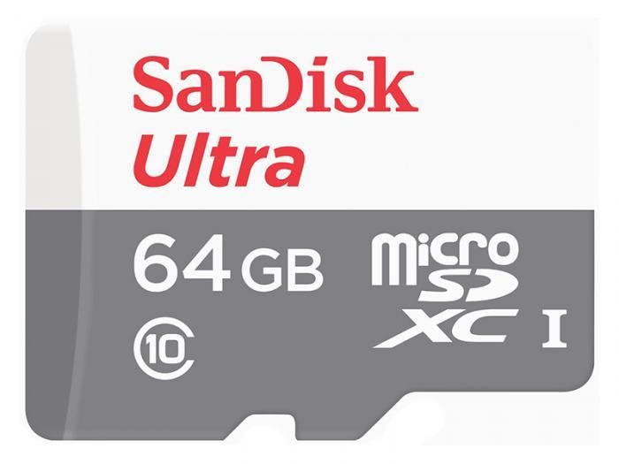 Карта памяти 64Gb - SanDisk Micro Secure Digital XC UHS-I SDSQUNR-064G-GN3MN (Оригинальная!)