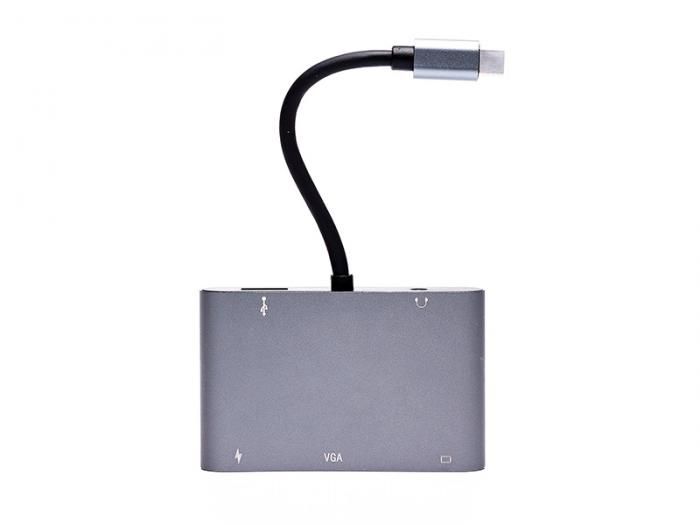 Хаб Activ BYL-2002 USB Type-C - HDMI/USB-Cx2/USB/SD/TF CardReader/Ethernet