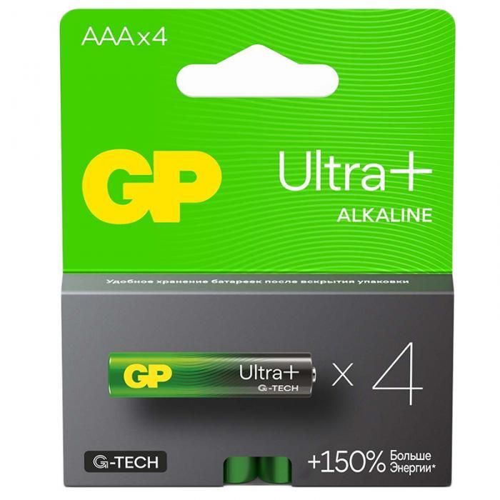 Батарейка AАA - GP Ultra Plus Alkaline 24А 24AUPA21-2CRSB4 40/320 (4 штуки)