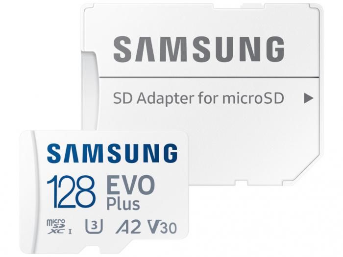 Карта памяти 128Gb - Samsung Micro Secure Digital XC Evo Plus Class 10 MB-MC128KA/RU с переходником под SD (Оригинальная!)