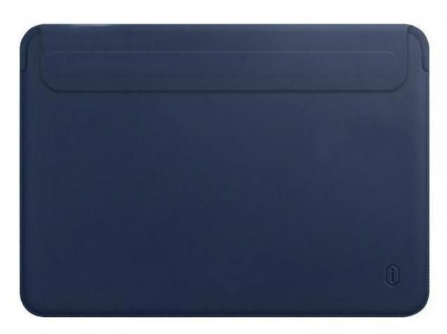 Аксессуар Чехол Wiwu для APPLE Macbook 14.2 2021 Skin New Pro 2 Leather Sleeve Blue 6936686401524
