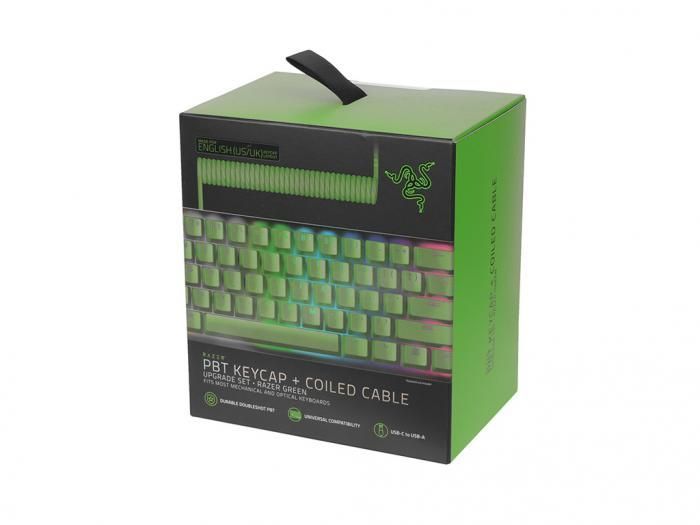 Набор Razer PBT Keycap + Coiled Cable Green RC21-01490700-R3M1