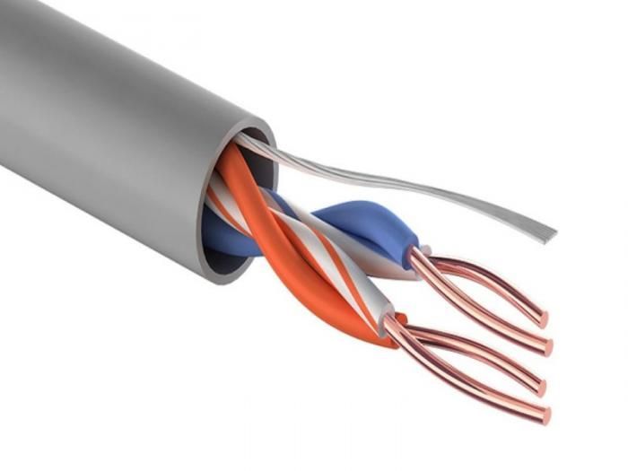 Сетевой кабель ProConnect U/UTP cat 5e PVC / 2PR / 24AWG / Indoor / Solid 305m Grey 01-0027
