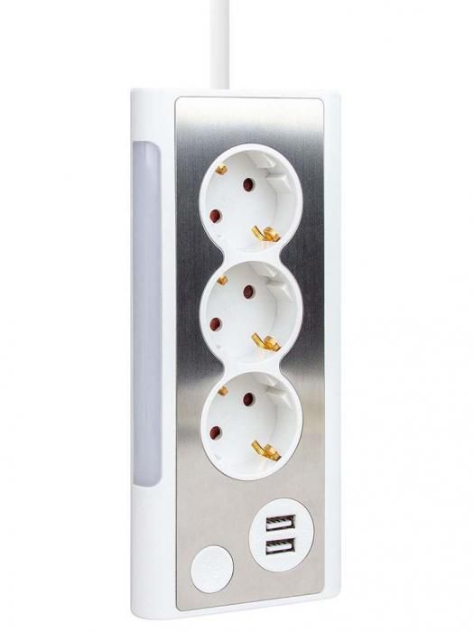 Сетевой фильтр Rombica Neo Trinity 3 Sockets 1.5m White PSE-006