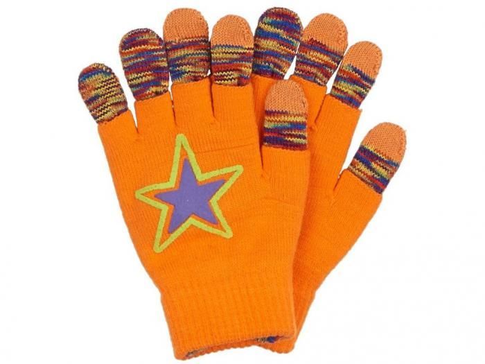 Теплые перчатки для сенсорных дисплеев Territory р.UNI Orange 1713