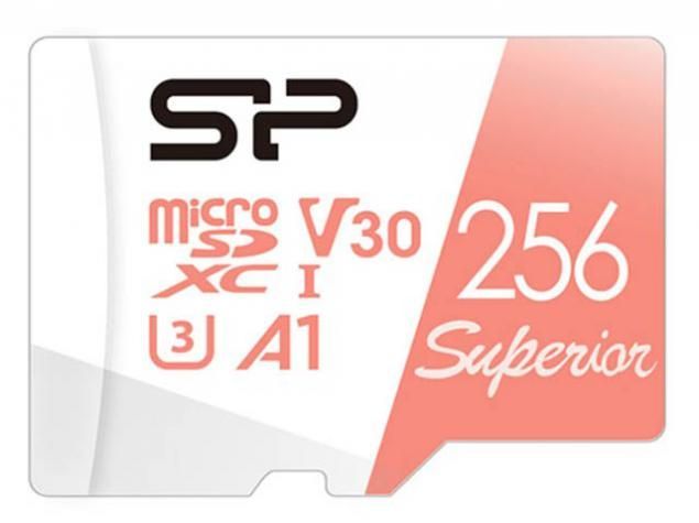 Карта памяти 256Gb - Silicon Power Superior A1 MicroSDXC Class 10 UHS-I U3 SP256GBSTXDV3V20 (Оригинальная!)