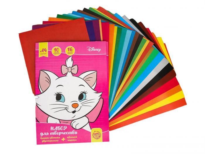 Набор цветной бумаги и картона Disney Коты-аристократы А4 10 + 16 листов 5798422