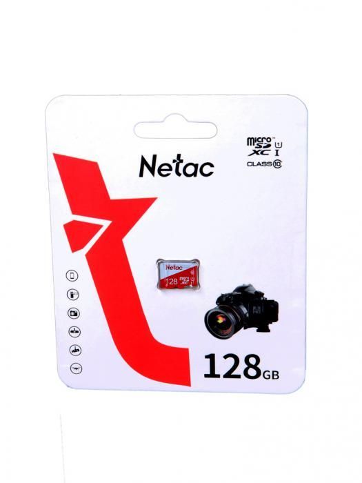 Карта памяти 128Gb - Netac MicroSD P500 Eco UHS-I Class 10 NT02P500ECO-128G-S (Оригинальная!)