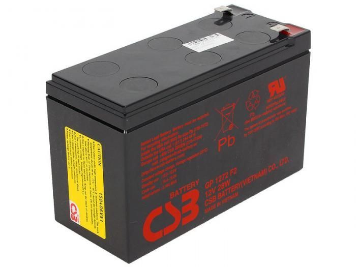 Аккумулятор для ИБП CSB GP1272F2 12V 28W 7.2Ah клеммы F2