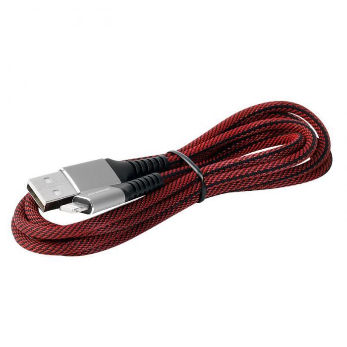 Аксессуар Ergolux USB - Lightning 3А 1.5m Black-Red ELX-CDC09-C43