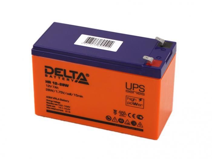 Аккумулятор для ИБП Delta HR 12-28W 12V 7Ah