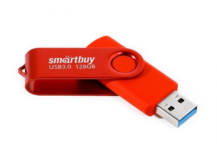 USB Flash Drive 128Gb - SmartBuy UFD 3.0 Twist Red SB128GB3TWR