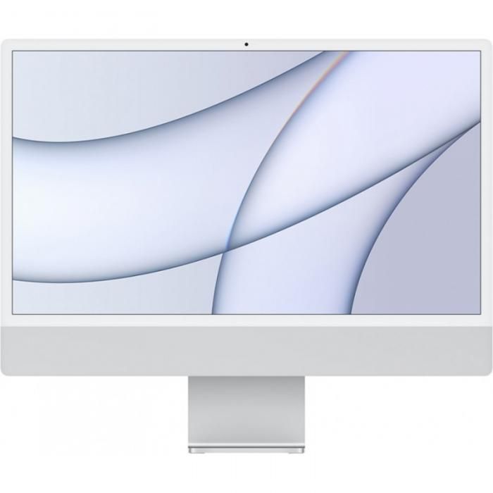 Моноблок APPLE iMac 24 Silver MQR93B/A / MQR93LL/A (Английская раскладка клавиатуры) (Apple M3/8192Mb/256Gb SSD/Wi-Fi/Bluetooth/Cam/23.5/4480x2520/macOS)