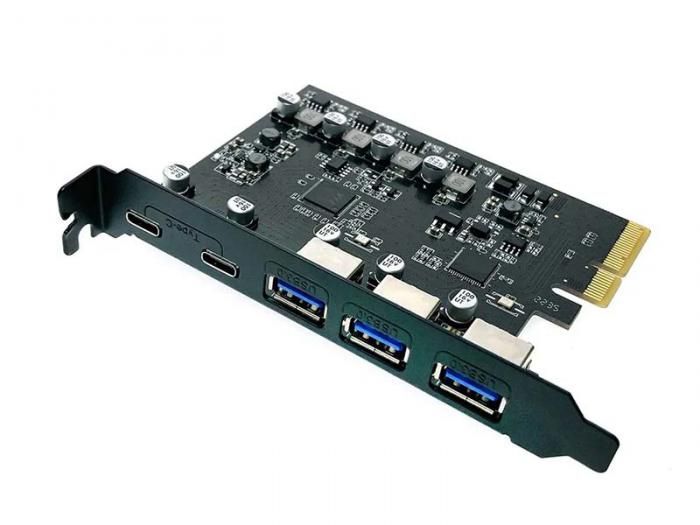 Контроллер Espada PCI-E USB 3.2 Gen2 (3xUSB-A / 2xUSB-C) PCIeU3.2Gen2