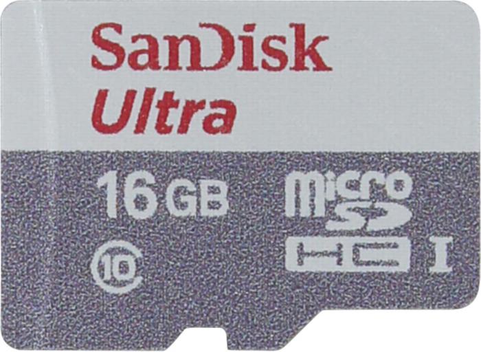 Карта памяти 16Gb - SanDisk Ultra microSD Class 10 UHS-I SDSQUNS-016G-GN3MN (Оригинальная!)