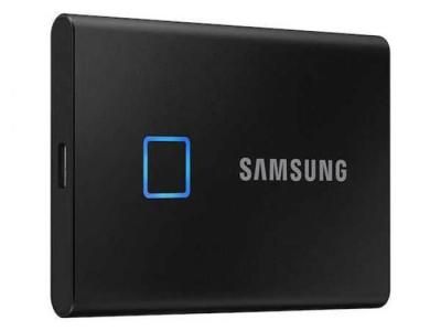 Твердотельный накопитель Samsung External SSD 2Tb T7 Touch PCIe USB3.2/Type-C Black MU-PC2T0K/WW