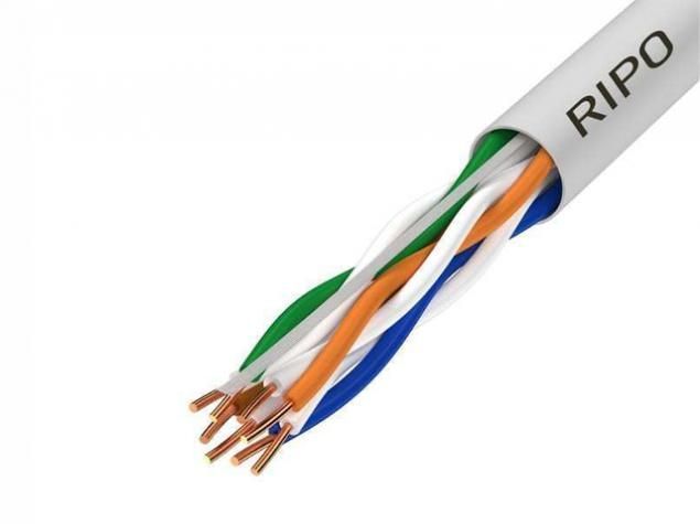 Сетевой кабель Ripo UTP 4 cat.5e 24AWG Cu Plus 50m 001-112006/50