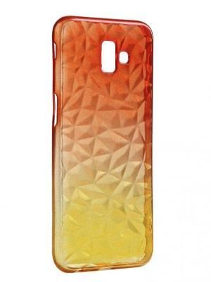 Чехол Krutoff для Samsung Galaxy J6 Plus SM-J610 Crystal Silicone Yellow-Red 12261