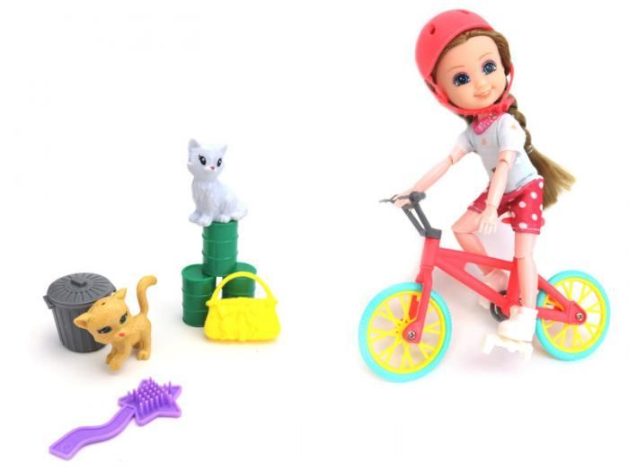 Кукла ND Play Нина на прогулке велосипед 306744