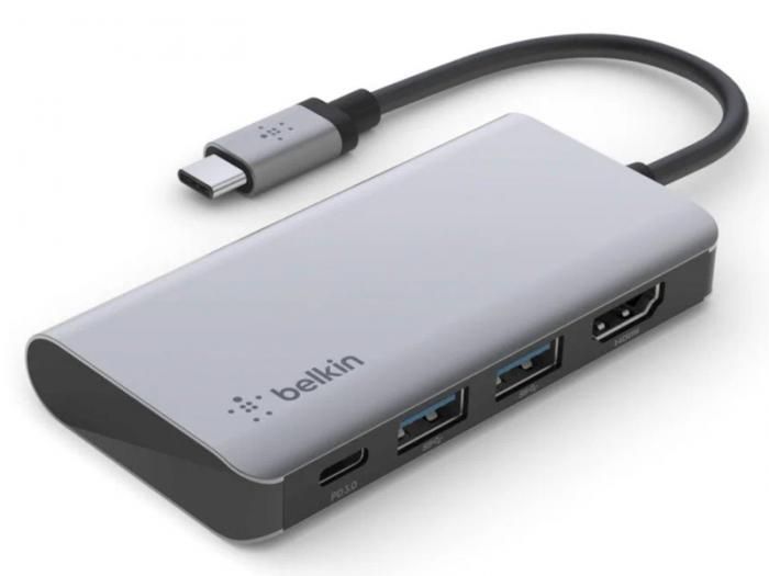 Хаб USB Belkin Multiport Adapter 4-in-1 2xUSB-A 3.0/HDMI AVC006btSGY