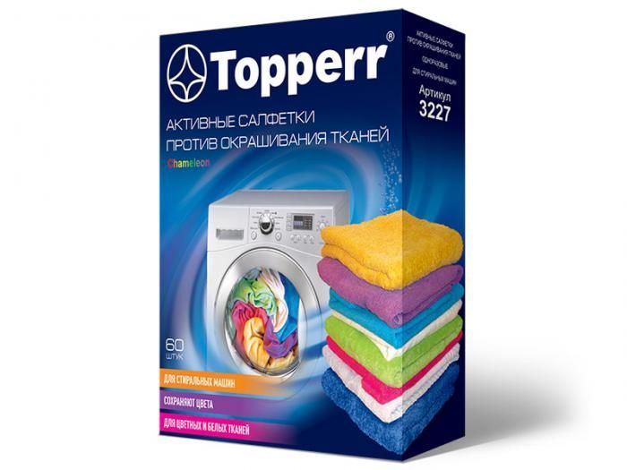 Салфетки против окрашивания тканей для стиральных машин Topperr 60шт 3227