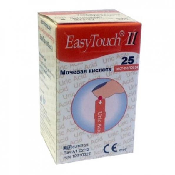 Тест-полоски на мочевую кислоту EasyTouch 25шт